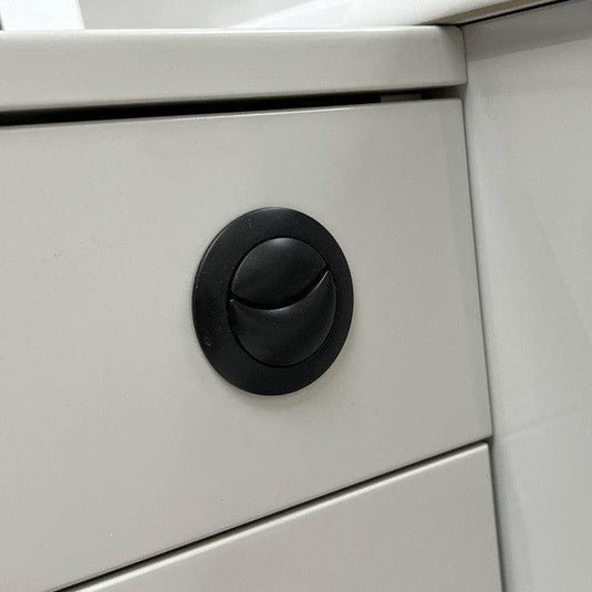 Ruby Dual Push Button Cover (Rod) - Matt Black - RUBY106326 - Envy Bathrooms Ltd