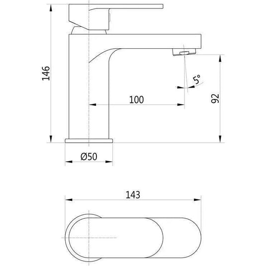 Ruby Duke Basin Mixer & Waste - Chrome - RUBY105790 - Envy Bathrooms Ltd