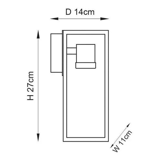 Ruby Duke Wall Light - Matt Black - RUBY106317 - Envy Bathrooms Ltd