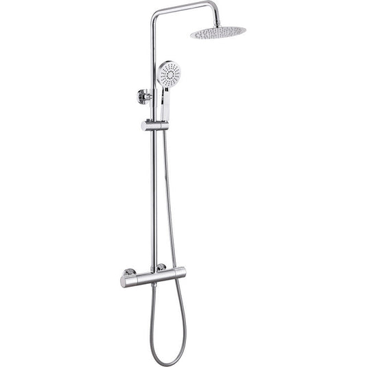 Ruby Ember Cool-Touch Thermostatic Mixer Shower w/Riser & Overhead Kit - Chrome - RUBY105830 - Envy Bathrooms Ltd