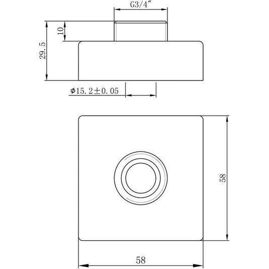 Ruby Exposed Shower Valve Fast Fitting Kit Square (Pair) - RUBY105878 - Envy Bathrooms Ltd