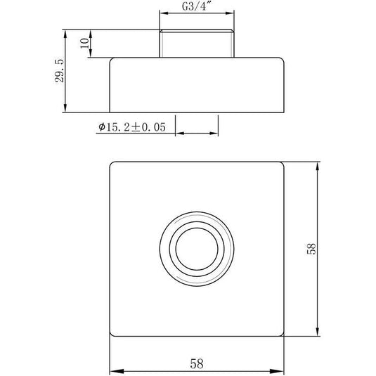 Ruby Exposed Shower Valve Fast Fitting Kit Square (Pair) - RUBY105878 - Envy Bathrooms Ltd
