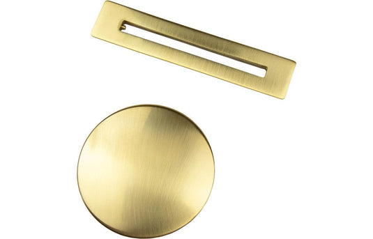 Ruby Floor Standing Bath Overflow & Waste Cover - Brushed Brass - RUBY105336 - Envy Bathrooms Ltd