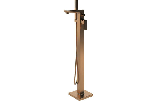 Ruby Ghost Floor Standing Bath/Shower Mixer - Brushed Bronze - RUBY108998 - Envy Bathrooms Ltd