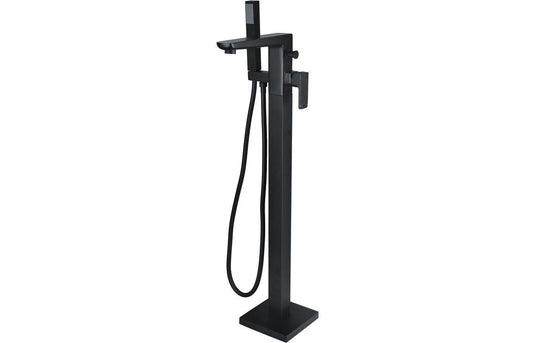 Ruby Ghost Floor Standing Bath/Shower Mixer - Matt Black - RUBY105798 - Envy Bathrooms Ltd