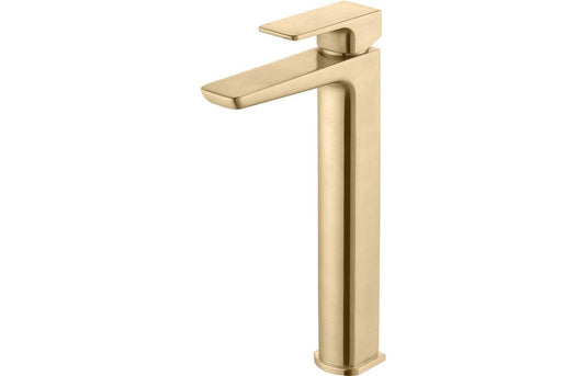 Ruby Ghost Tall Basin Mixer - Brushed Brass - RUBY105812 - Envy Bathrooms Ltd