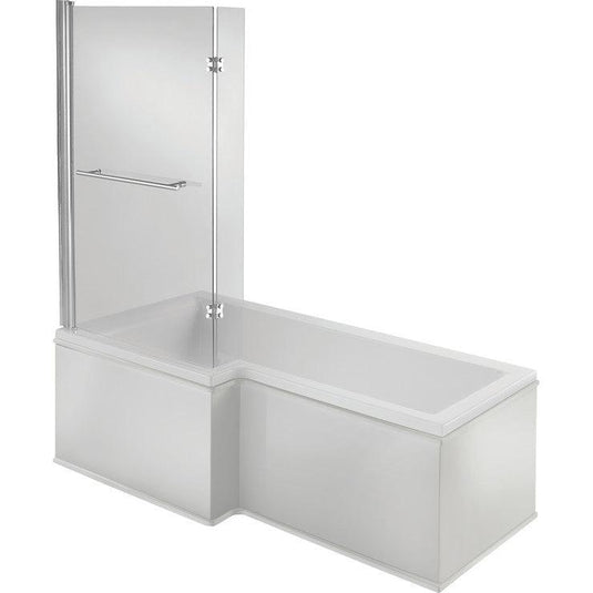 Ruby Gunner L Shape 1700x850x560mm 0TH Shower Bath Pack (LH) - RUBY105600 - Envy Bathrooms Ltd