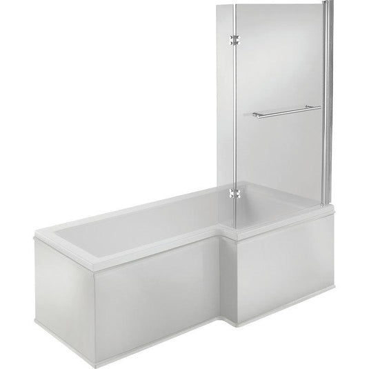 Ruby Gunner L Shape 1700x850x560mm 0TH Shower Bath Pack (RH) - RUBY105601 - Envy Bathrooms Ltd