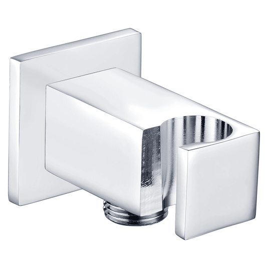 Ruby Handset Wall Bracket w/Wall Outlet - Chrome - Square - RUBY105875 - Envy Bathrooms Ltd