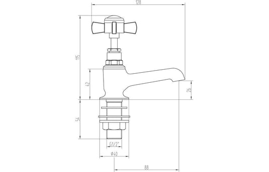 Ruby Harry Basin Taps - Chrome - RUBY105731 - Envy Bathrooms Ltd