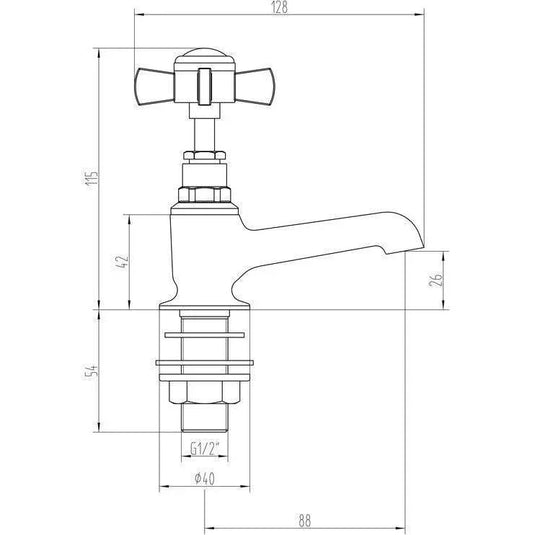 Ruby Harry Basin Taps - Chrome - RUBY105731 - Envy Bathrooms Ltd