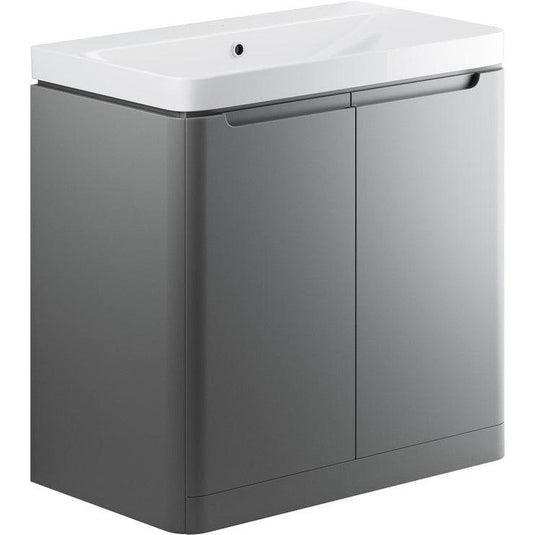 Ruby Honey 800mm 2 Door Floor Standing Basin Unit - Matt Grey - RUBY96052 - Envy Bathrooms Ltd