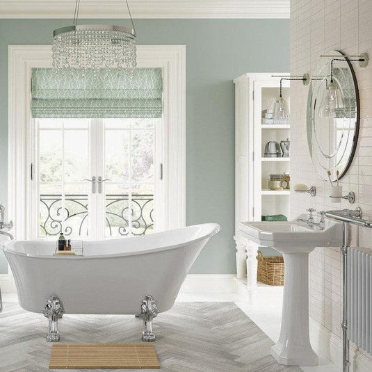 Ruby Ivy 600x500mm 2TH Basin & Full Pedestal - RUBY1820 - Envy Bathrooms Ltd