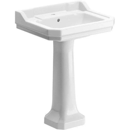 Ruby Ivy 600x500mm 2TH Basin & Full Pedestal - RUBY1820 - Envy Bathrooms Ltd
