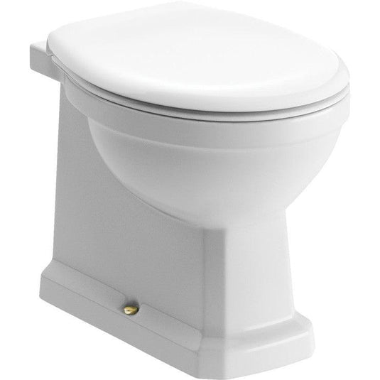 Ruby Ivy Back To Wall WC & Soft Close Seat w/Brushed Brass Finishes - RUBY106869 - Envy Bathrooms Ltd