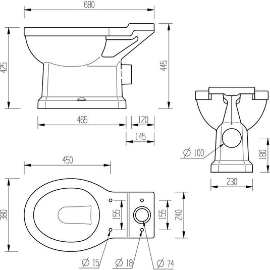 Ruby Ivy Close Coupled WC & Satin White Wood Effect Seat w/Brushed Brass Finishes - RUBY108452 - Envy Bathrooms Ltd