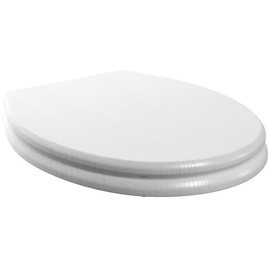 Ruby Ivy Soft Close Toilet Seat - Satin White Wood Effect - RUBY107415 - Envy Bathrooms Ltd