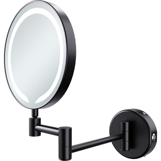 Ruby Josie Round LED Cosmetic Mirror - Black - RUBY107588 - Envy Bathrooms Ltd