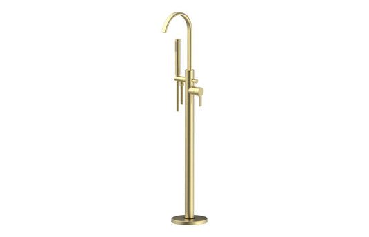 Ruby King Floor Standing Bath/Shower Mixer - Brushed Brass - RUBY108102 - Envy Bathrooms Ltd