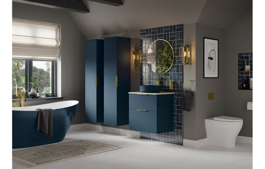 Ruby Kobe 500mm WC Unit - Matt Deep Blue - RUBY106986 - Envy Bathrooms Ltd