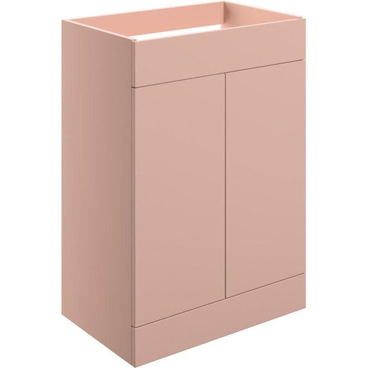 Ruby Kobe 590mm Floor Standing 2 Door Basin Unit (No Top) - Matt Antique Rose - RUBY107002 - Envy Bathrooms Ltd