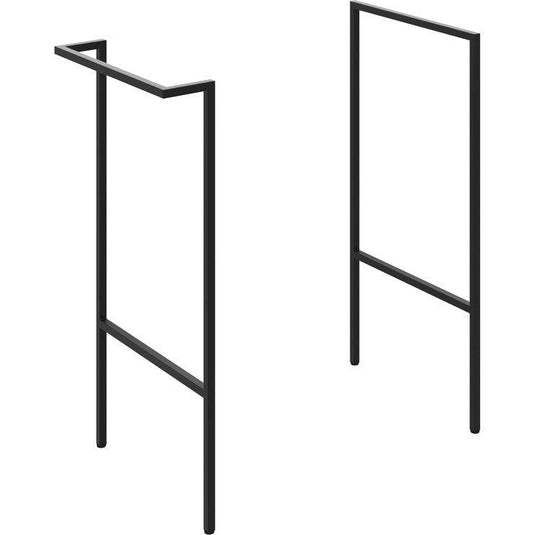 Ruby Kobe Optional Frame with Integrated Towel Rail - Matt Black - RUBY104079 - Envy Bathrooms Ltd