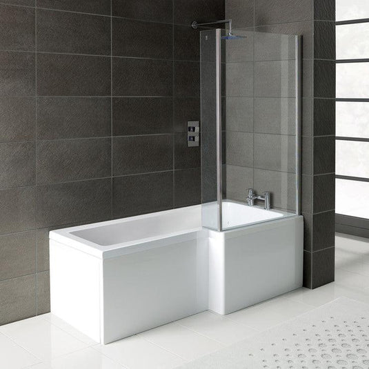 Ruby L-Shape 1700x700-850x410mm 0TH Shower Bath Panel & Screen (RH) - RUBY2960 - Envy Bathrooms Ltd