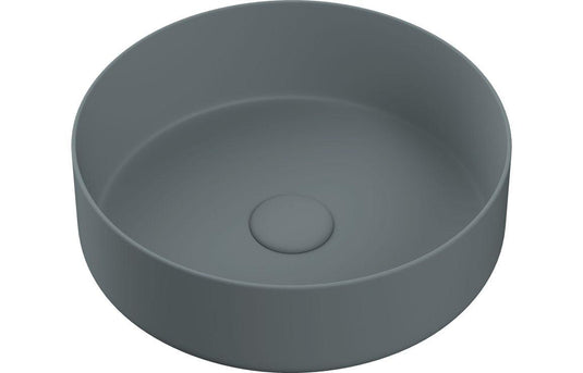 Ruby Lady 355mm Ceramic Round Washbowl & Waste - Matt Grey - RUBY104932 - Envy Bathrooms Ltd