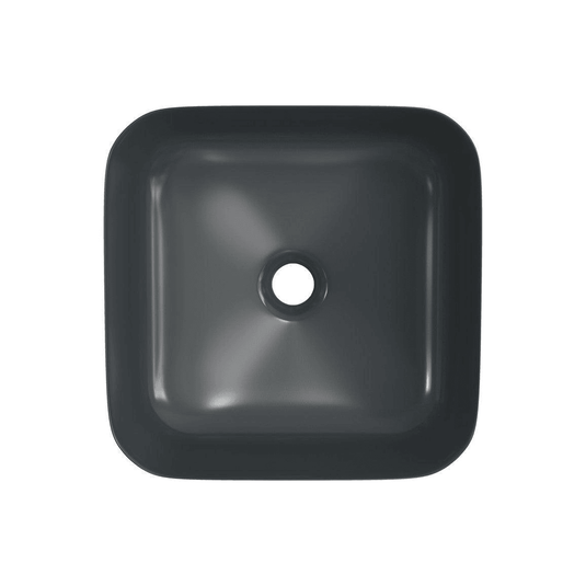 Ruby Lady 400mm Ceramic Square Washbowl & Waste - Matt Black - RUBY104930 - Envy Bathrooms Ltd