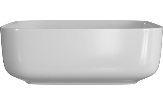 Ruby Lady 400mm Ceramic Square Washbowl & Waste - Matt White - RUBY104931 - Envy Bathrooms Ltd