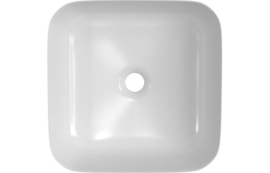 Ruby Lady 400mm Ceramic Square Washbowl & Waste - Matt White - RUBY104931 - Envy Bathrooms Ltd