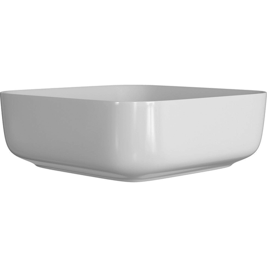 Ruby Lady 400mm Ceramic Square Washbowl & Waste - Matt White - RUBY104931 - Envy Bathrooms Ltd
