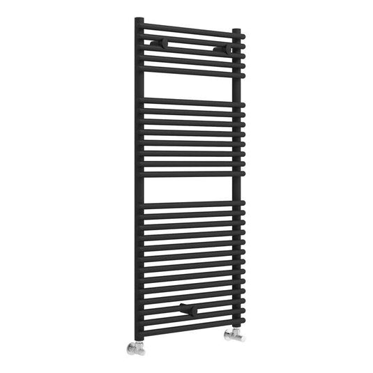 Ruby Mac Round Ladder Radiator (500x1190mm) - Black - RUBY108543 - Envy Bathrooms Ltd