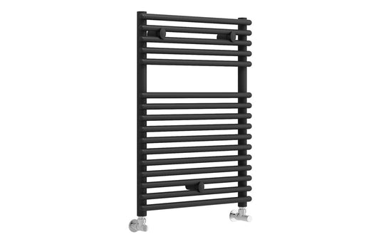 Ruby Mac Round Ladder Radiator (500x730mm) - Black - RUBY108542 - Envy Bathrooms Ltd