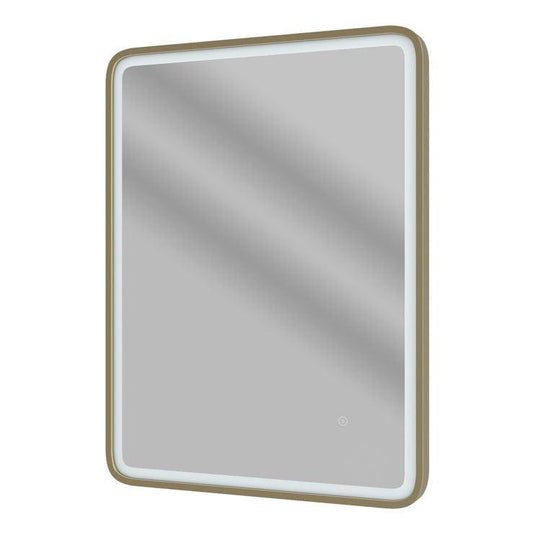 Ruby Maggie 600mm Rectangle Front-Lit LED Mirror - Brushed Bronze - RUBY109013 - Envy Bathrooms Ltd