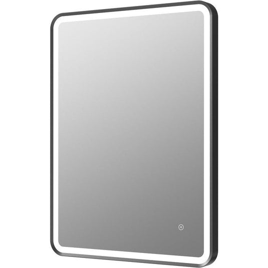 Ruby Maggie 600mm Rectangle Front-Lit LED Mirror - Matt Black - RUBY106270 - Envy Bathrooms Ltd