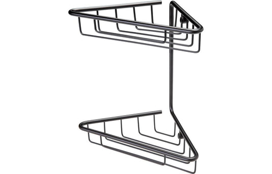 Ruby Maisie 2-Tier Corner Shower Caddy - Black - RUBY105490 - Envy Bathrooms Ltd