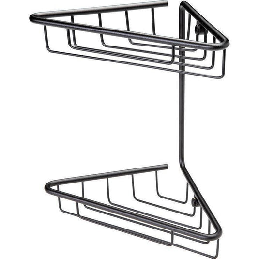 Ruby Maisie 2-Tier Corner Shower Caddy - Black - RUBY105490 - Envy Bathrooms Ltd