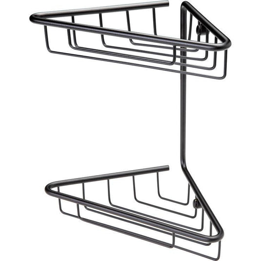 Ruby Maisie 2-Tier Corner Shower Caddy - Black - RUBY105490 - Envy Bathrooms Ltd