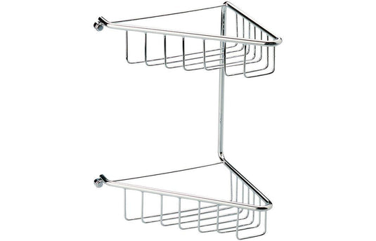 Ruby Maisie 2-Tier Corner Shower Caddy - Chrome - RUBY101697 - Envy Bathrooms Ltd