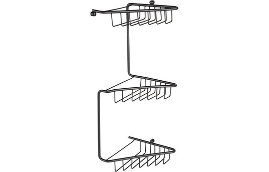 Ruby Maisie 3-Tier Corner Shower Caddy - Black - RUBY105491 - Envy Bathrooms Ltd