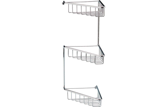 Ruby Maisie 3-Tier Corner Shower Caddy - Chrome - RUBY101698 - Envy Bathrooms Ltd