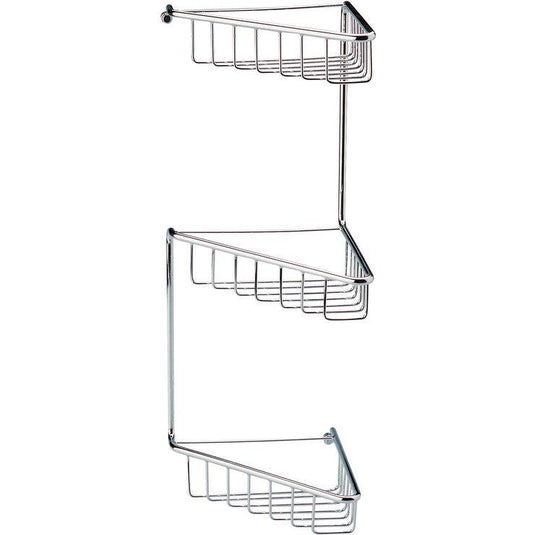 Ruby Maisie 3-Tier Corner Shower Caddy - Chrome - RUBY101698 - Envy Bathrooms Ltd