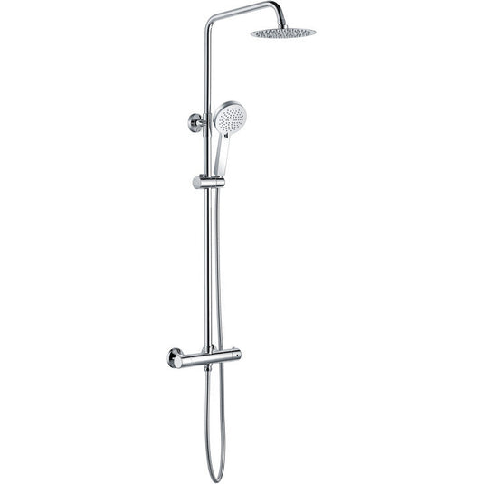 Ruby Mia Round Thermostatic Bar Mixer w/Riser Kit - Chrome - RUBY105832 - Envy Bathrooms Ltd