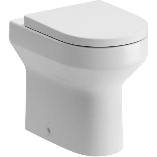 Ruby Missy Rimless Back To Wall Comfort Height WC & Soft Close Seat - RUBY101517 - Envy Bathrooms Ltd