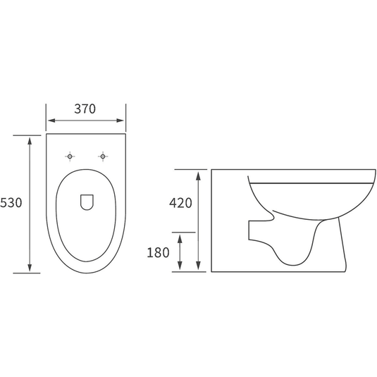 Ruby Missy Rimless Back To Wall WC & Soft Close Seat - RUBY1935 - Envy Bathrooms Ltd