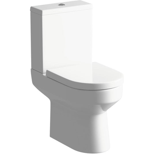 Ruby Missy Rimless Close Coupled Open Back WC & Soft Close Seat - RUBY1914 - Envy Bathrooms Ltd