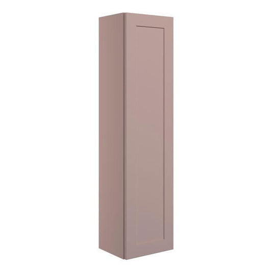 Ruby Mocha 350mm Wall Hung 1 Door Tall Unit - Matt Peony - RUBY108525 - Envy Bathrooms Ltd