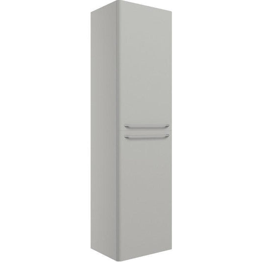 Ruby Nova 454mm Wall Hung 2 Door Tall Unit - Grey Gloss - RUBY104100 - Envy Bathrooms Ltd