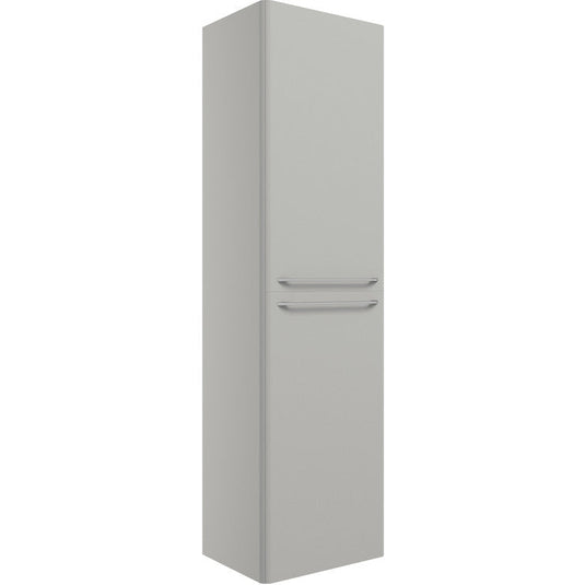 Ruby Nova 454mm Wall Hung 2 Door Tall Unit - Grey Gloss - RUBY104100 - Envy Bathrooms Ltd